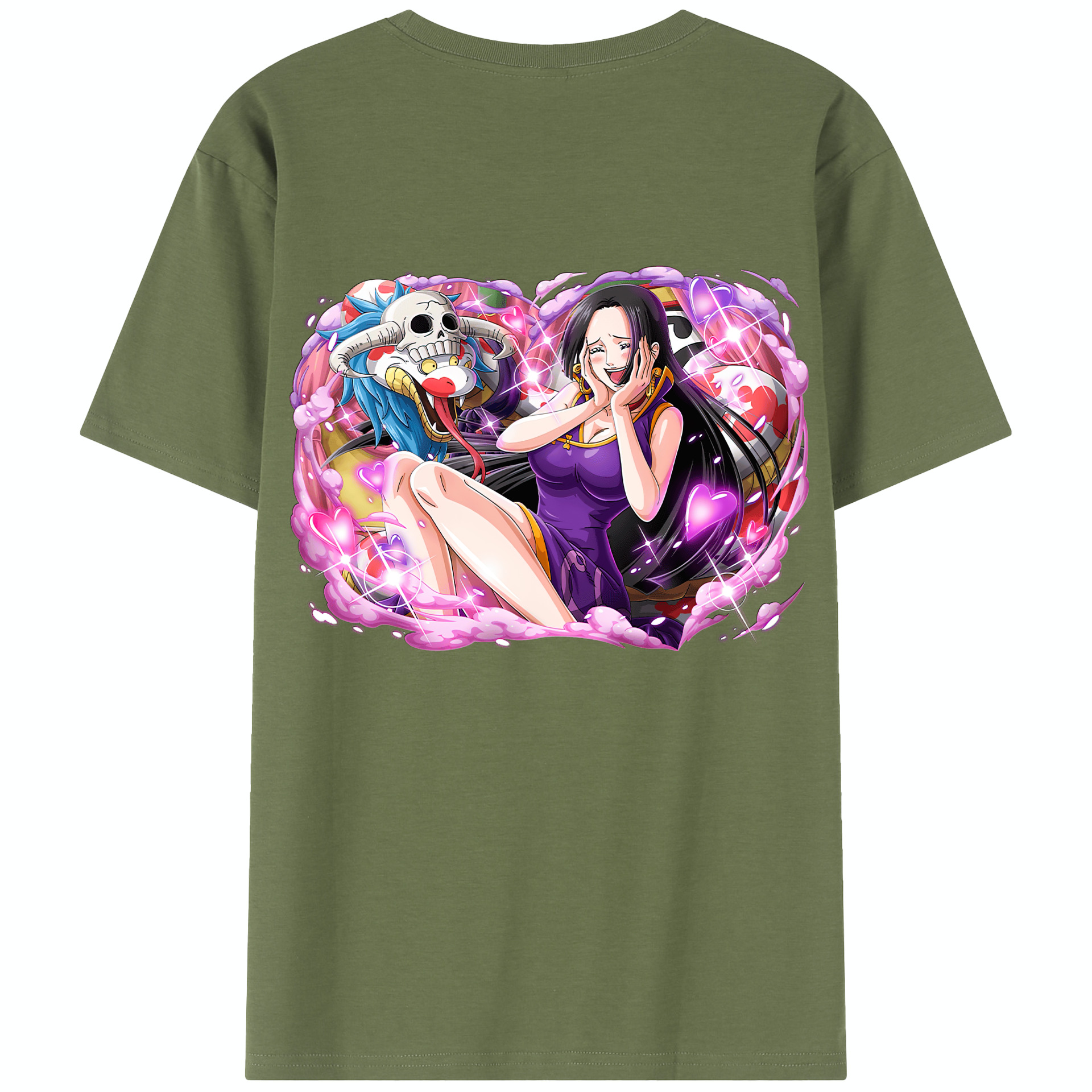 ワンピース ボア・ハンコック ONE PIECE Boa·Hancock 綿100％半袖Tシャツ（背面プリント）